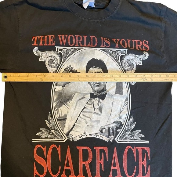 Pro Team Scarface Movie Tony Montana Al Pacino Graphic T-shirt Sz L - Picture 5 of 6
